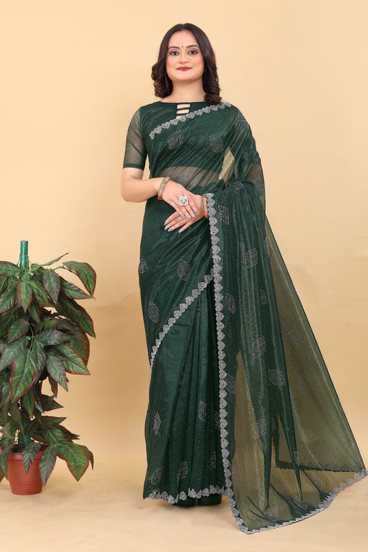 Panihari Green Net Saree
