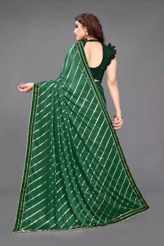 Mira Green Cotton Silk Saree