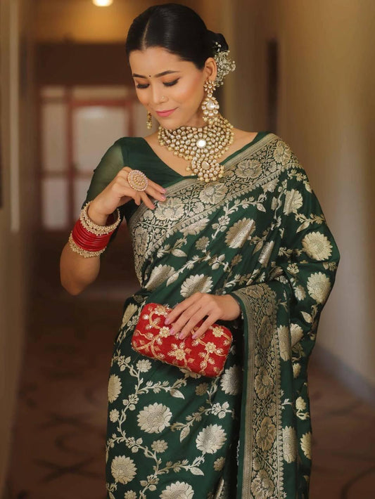 Jacquard Saree with Rich Woven Motifs